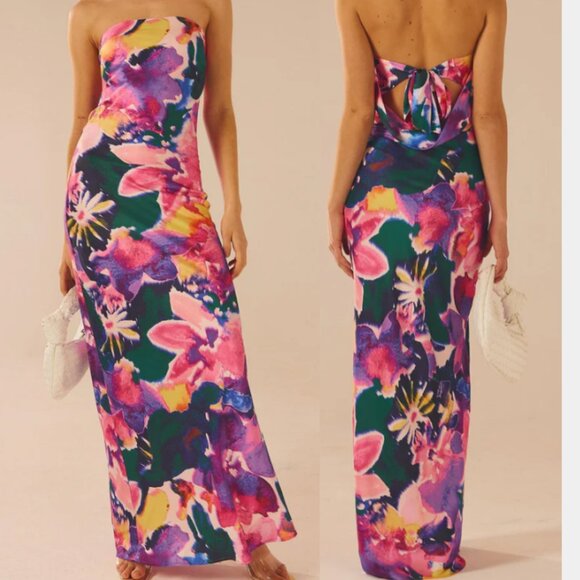 Peppermayo Women's Carried Away Maxi Dress Candy Bouquet Size 0 NWT - Picture 1 of 10